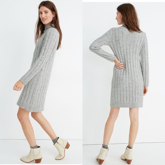 Madewell | Donegal Rolled Mockneck Wool Blend Sweater Dress NWT, size Small - Picture 14 of 14